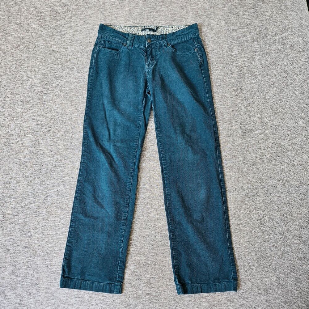 PrAna Corduroy Women’s Sz 2 Short Inseam Green Cotton Blend Pants 30x28